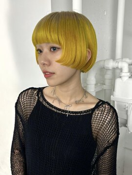 レコ 渋谷(LECO) ハイトーンイエローマッシュボブ
