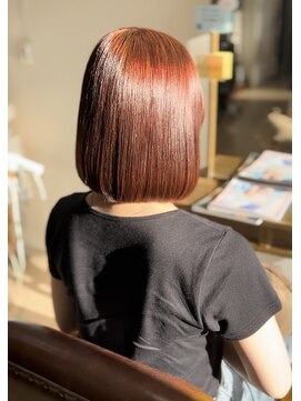 アイル(I'LL) ブリーチなしWカラー/韓国ボブ/切りっぱなしボブ/レッドカラー