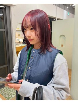 ユー(yew) チェリーレッド+顔周りレイヤー