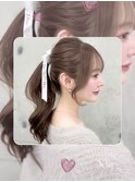 ☆ポニーテールに結んでも可愛いお顔周りカット☆