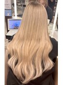 エクステ８０本ブロンドロング/長さだし/ロングエクステ