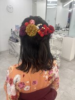 ブラウン(Brown)&nbsp;#haru 卒業式袴×アレンジ×メイク