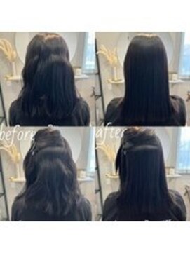 モンヘアー(mont hair) 髪質改善トリートメント、縮毛矯正で艶髪へ