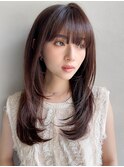 モテ髪サイドバングセミディ似合わせカットくびれヘア愛され