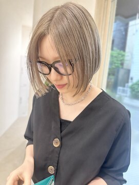 セイドット リー(Say. Ree) say.ボブミニボブくびれボブレイヤーボブオリーブグレーベージュ