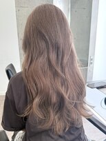 サンクプロジェクト(cinq PROJECT)&nbsp;ラベンダーミルクティーグレージュ韓国風顔まわりレイヤー原宿