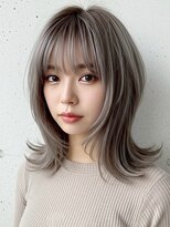 ハーシーバイアポロ 相模大野(HERSHE by apollo)&nbsp;xカット//ホワイトグレージュ/レイヤーカット/チェリーブラウン