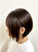 丸みのあるショートボブ
