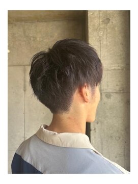 ビジネスカジュアル◎アップバング束感モテる黒髪20代30代40代