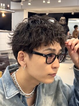 アンサー 渋谷(ANSWER) スパイキーショートツイストスパイラルパーマ短髪ツーブロック