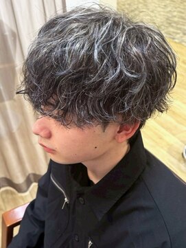 ソウル 福山駅前店(SOUL.) 波巻きパーマ ニュアンスパーマ 黒髪 刈り上げ ツーブロック