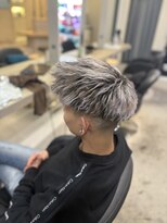 MEN'S Lia メンズ 八尾 パーマ 【メンズ リア】 ホワイトフルメッシュ×パイルツイスト