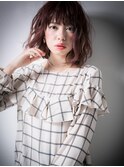 *mod's上尾*大人かわいい♪甘めカラー☆くせ毛風ミディx