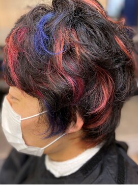 ニーナ 三軒茶屋(nina) 赤と青のミックスメッシュ