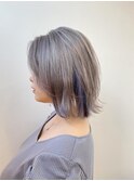 小顔見せで大人かわいい☆ハイトーンカラー×フェミニンボブ