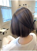 中明度バレイヤージュ(ボブ)