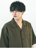 MEN'S HAIR  メンズパーマ/スペインカール/ブルーブラック/就活