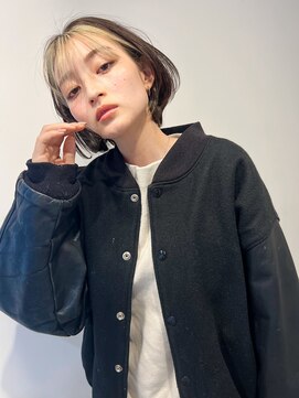 レトン 銀座(leton) ビタミンカラー/ワンレンボブ/くびれヘア/テラコッタ/オン眉