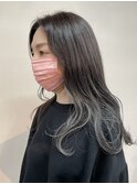 『脱白髪染め』シルバーグレーインナーカラー