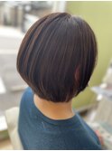 ショートボブでスッキリヘア
