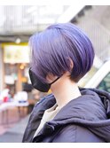 【SHARON原宿】ラベンダーパープル×ハンサムショート