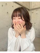 エミュ 天文館店(eMu)&nbsp;くしゃっと可愛いボブパーマスタイル