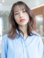 大人かわいい小顔ひし形くびれレイヤーカット艶髪ショコラカラー