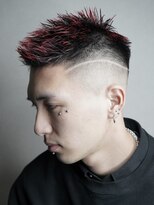 スキルセカンドハウス 天神(SKILL SECOND HOUSE)&nbsp;スキンフェード 赤メッシュ