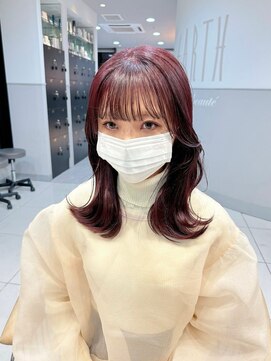 アース 小松店(HAIR&MAKE EARTH) ハイトーンカラー_レイヤーカット_フェイスレイヤー
