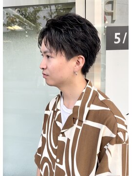 コースト バイ マグ 塩尻店(COAST by Mag) 毛流れセンターパート無造作パーマツーブロック刈り上げ