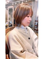 髪質改善と縮毛矯正の専門店 サンティエ(scintiller)&nbsp;大人綺麗な小顔襟足スッキリショートボブ　30代40代50代