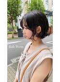 ボブパーマ/緩めパーマ/外国人風パーマ/ウェーブミディア