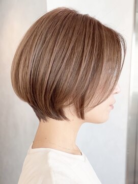 ソワネ 表参道(soigne) 大人ショートボブくびれショートヘア顔周りレイヤーカット50代◆