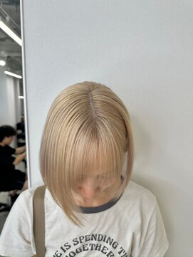 ジゼル 中津大分(GiseL) ブランドベージュ　ハイトーンボブ髪質改善透明感カラー艶カラー