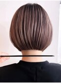 ハイライトバレイヤージュダブルカラーショートカット30代40代