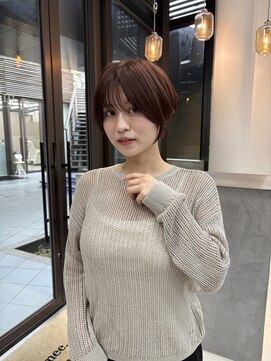 ミィ 浦和(mee) ハイライトカラー ピンクベージュ ウェーブカール ボブルフ 浦和