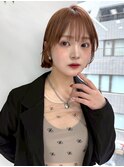 ☆ヌーディカラー/小顔ヘア/大人ボブ/前下がりレイヤーボブ