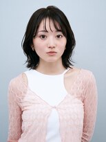 ガリカ 蔵前(Gallica)&nbsp;シースルーバングミディアムレイヤーカットくせ毛風外ハネボブ