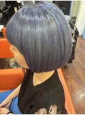 ブリーチオンカラー　ボブストレート