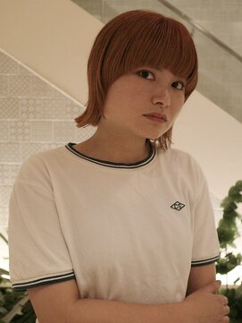 ピークアブー アヴェダ アトレ恵比寿(PEEK-A-BOO AVEDA) マッシュ／外はねボブ／オレンジ