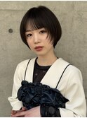 30代40代小顔ヘア簡単スタイリングくせ毛カバー丸みショートヘア
