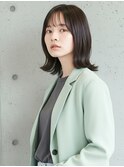 切りっぱなし外はねミディアム