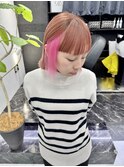 【天神】インナーピンク/ハイトーン/ダブルカラー/ケアブリーチ