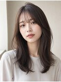 【stylist 片山】シースルーバングのナチュラルくびれレイヤー