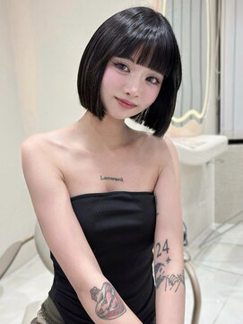 サイン 渋谷(SIGN) 韓国ヘアハッシュカットレイヤーカットブリーチ無し韓国ボブ渋谷