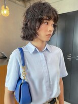 エン 三島(en)&nbsp;ショートボブ/くせ毛風パーマ/ダークアッシュ/無造作/外国人風