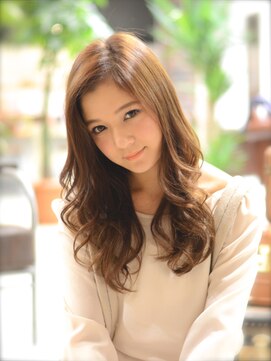 マリオ ヘアー デザイン(MARIO HAIR DESIGN) MARIO☆流し前髪リバースカールロング