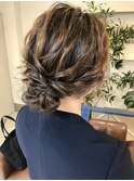 ヘアセットとハイライトとカラー