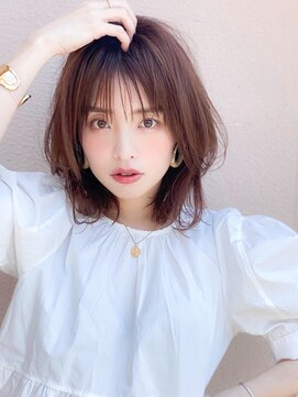 アグ ヘアー マリー 運動公園前店(Agu hair marry) 《Agu hair》シースルーの透け感×涼しげミディ