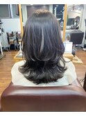 人気のミディアムウルフカット☆くびれ
